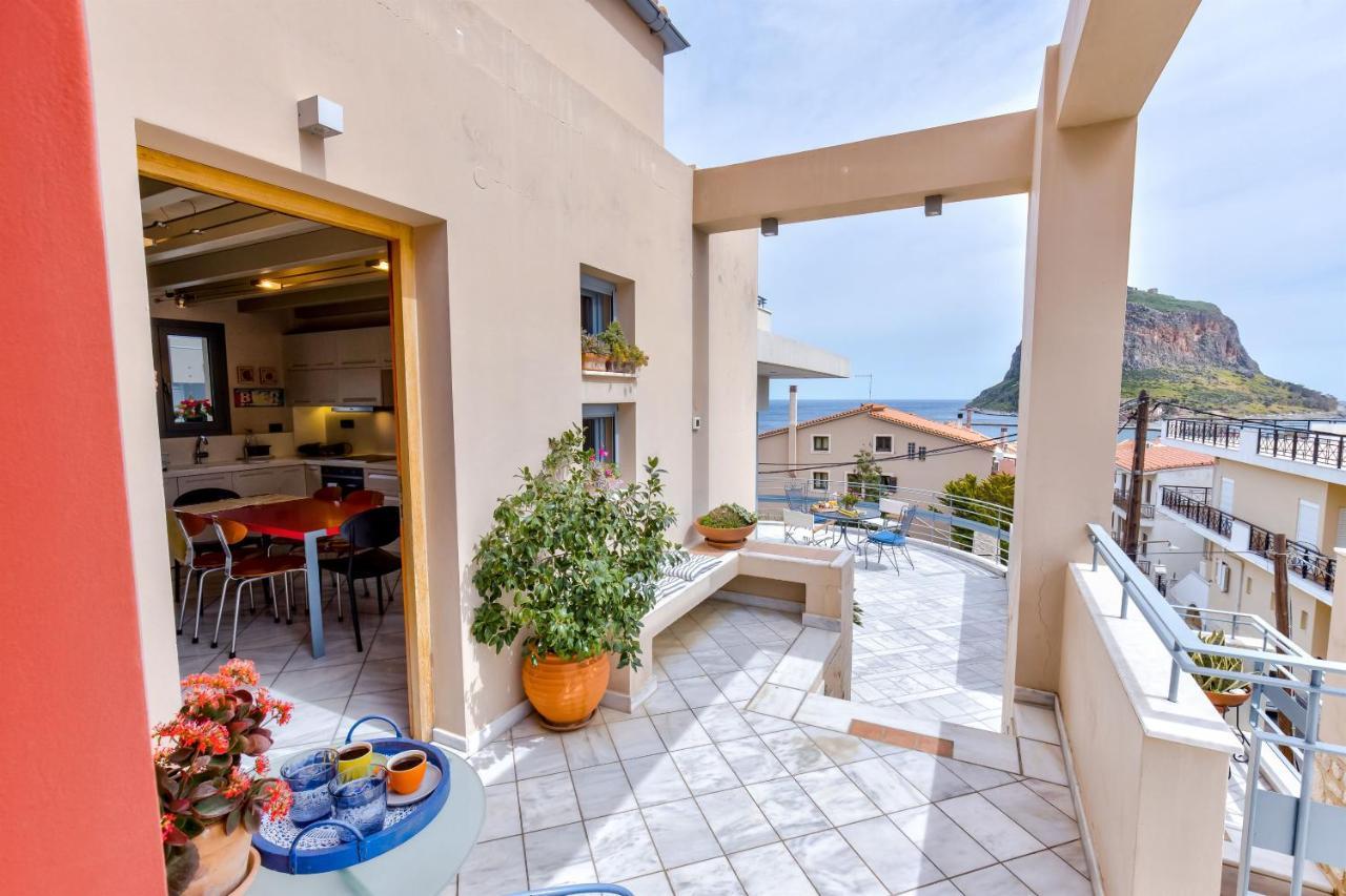 Monemvasia Modern Flat With Panoramic Sea View Exterior photo